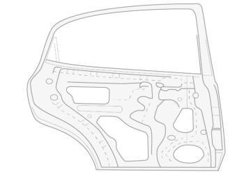 Illustration of metal car door