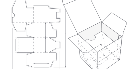 Illustration of packaging box