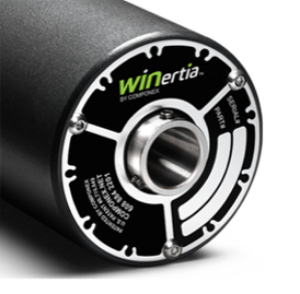 Componex end cap, customized with WINertia branding and part information.