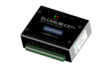 MAGPOWER 推出的标有 DLCASLIM-CAT+ 的黑色数字称重传感器放大器的 3D 效果图，配有绿色接线端子和银色外壳。